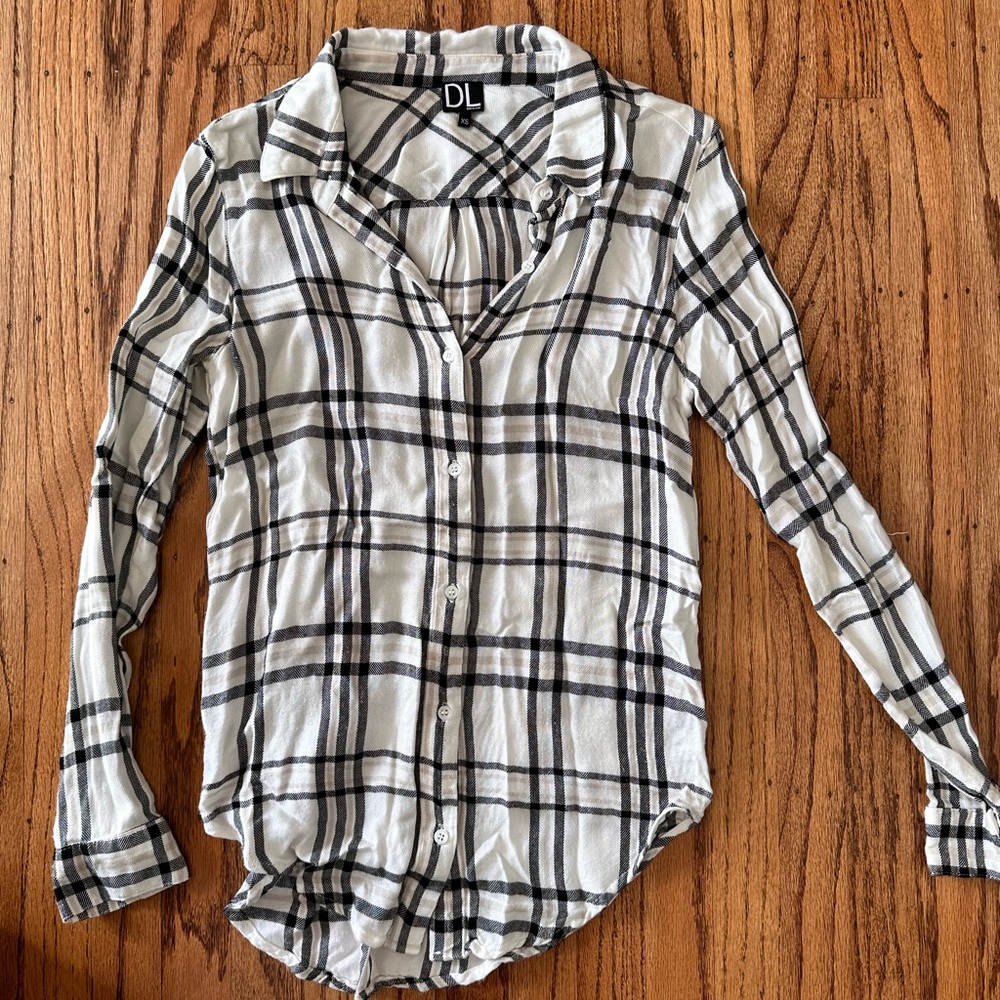Black and white plaid flannel